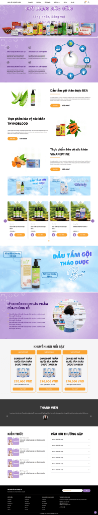 Mẫu Website Hỗ trợ sức khỏe - Thiết kế website chuẩn SEO thietkeweb.dev