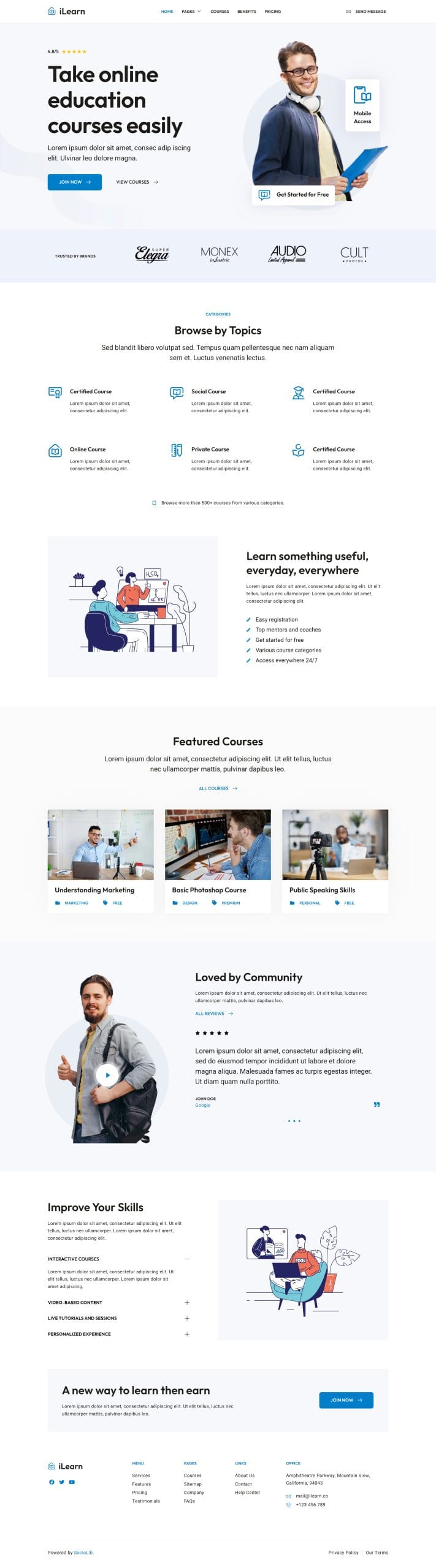 Mẫu Website Giáo Dục Thịnh Hành