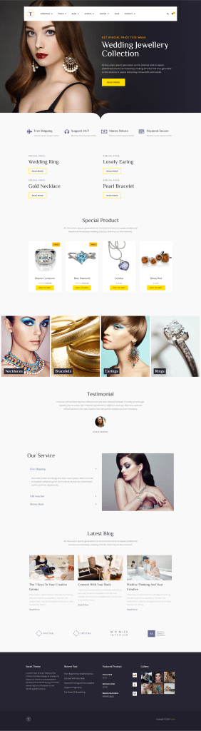 Mẫu website kinh doanh Trang sức