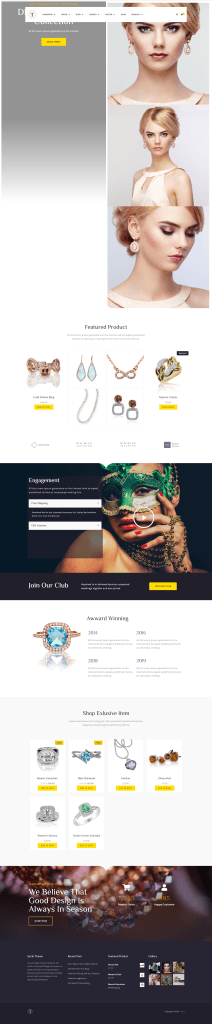 Mẫu Website Trang Sức Thời Trang