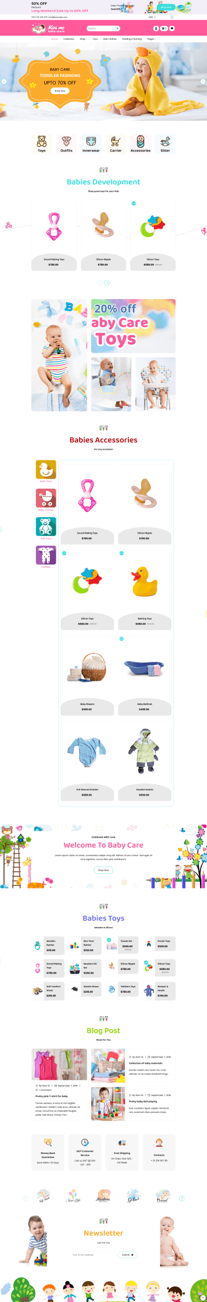 Mẫu website Mẹ và Bé yêu