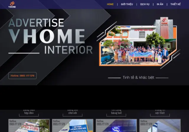 Giao diện website Quảng cáo Nhà Việt