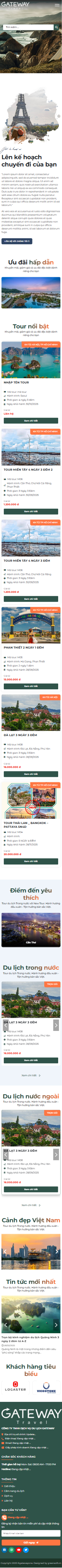 Mẫu Website Tour Du Lịch Chuẩn SEO