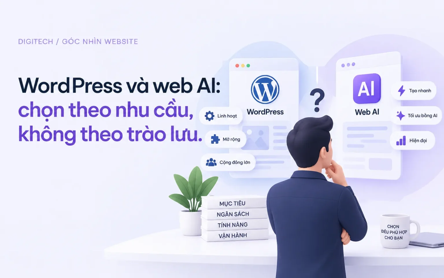 WordPress và web AI: chọn theo nhu cầu, không theo trào lưu.
