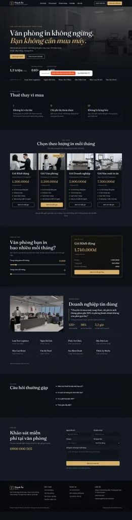 Mẫu website Mẫu website cho thuê máy photocopy Thạch Ấn Rental