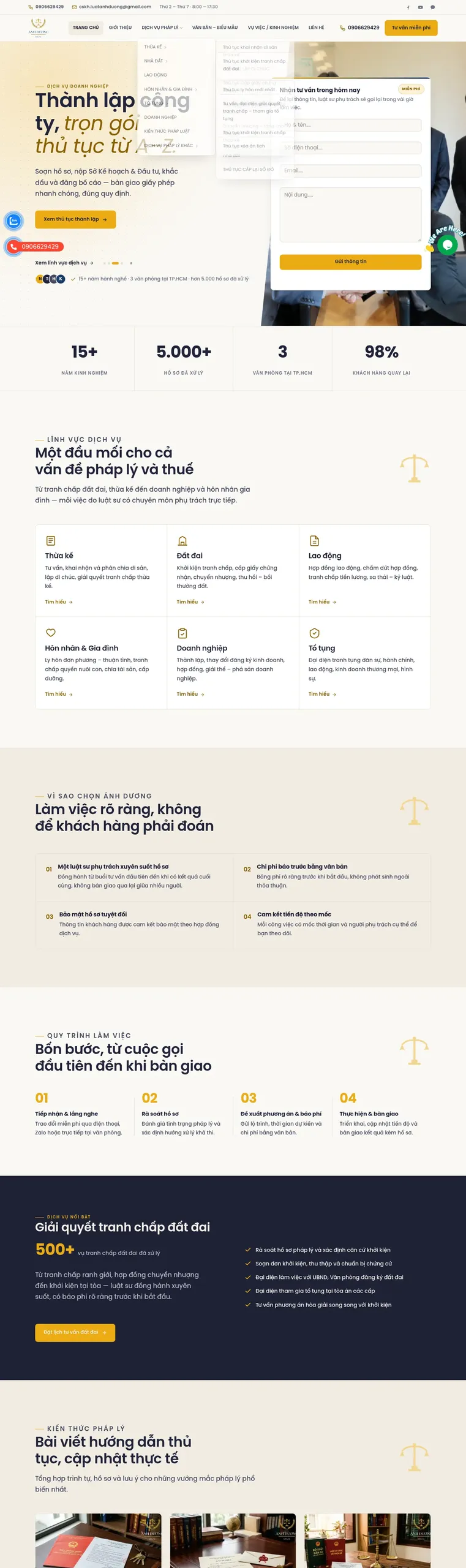 Web Luật Ánh Dương
