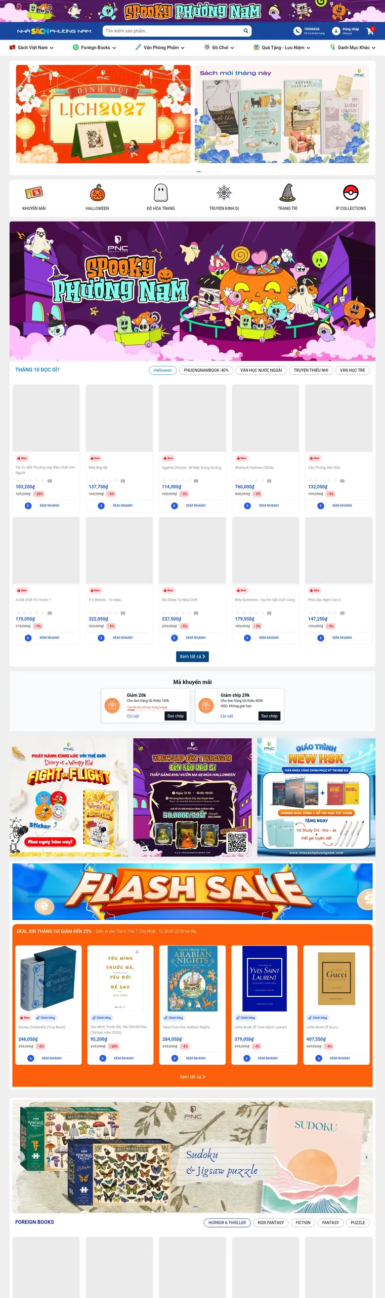 Web Nhà sách Phương Nam