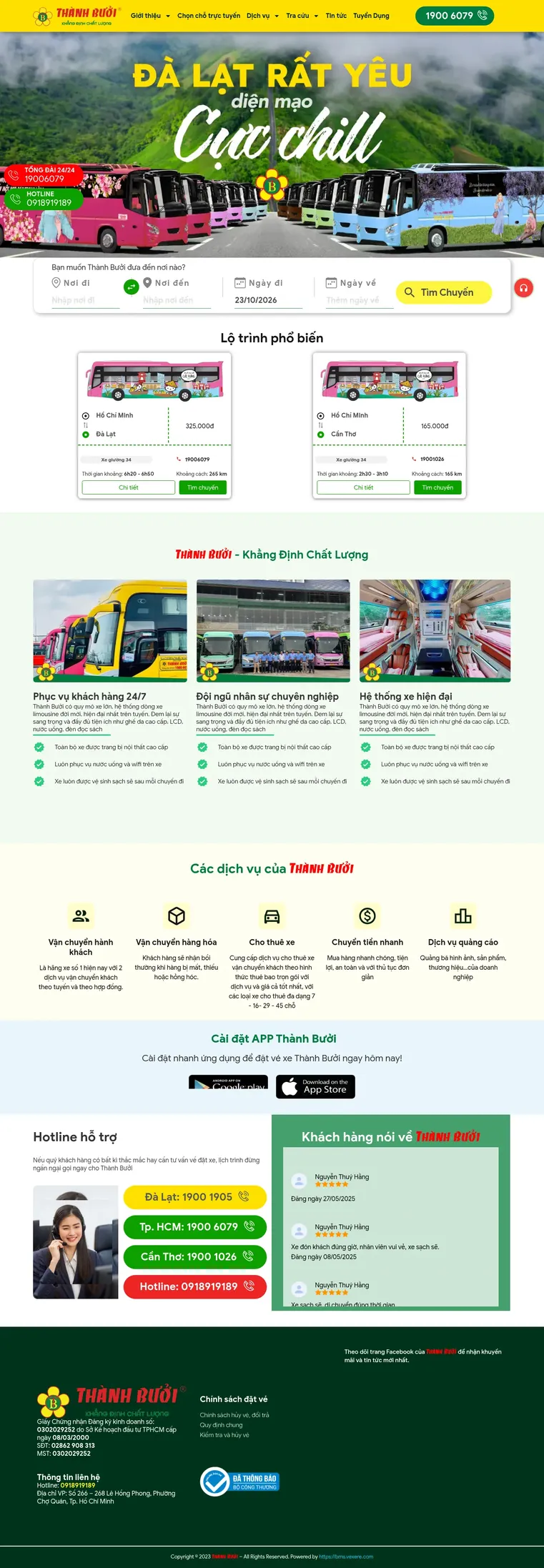 Web Xe Khách Thành Bưởi