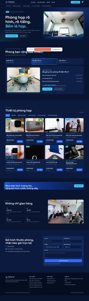 Mẫu website Mẫu website thiết bị phòng họp Sóng Lam AV