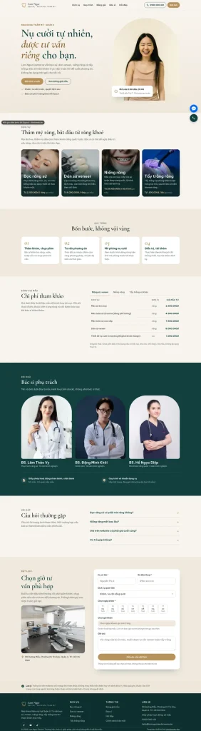 Mẫu website Mẫu website nha khoa thẩm mỹ Lam Ngọc